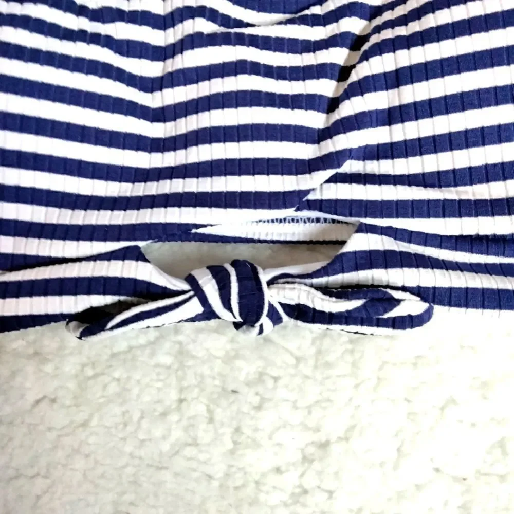 NWT Striped Bikini Bralette SzLarge
